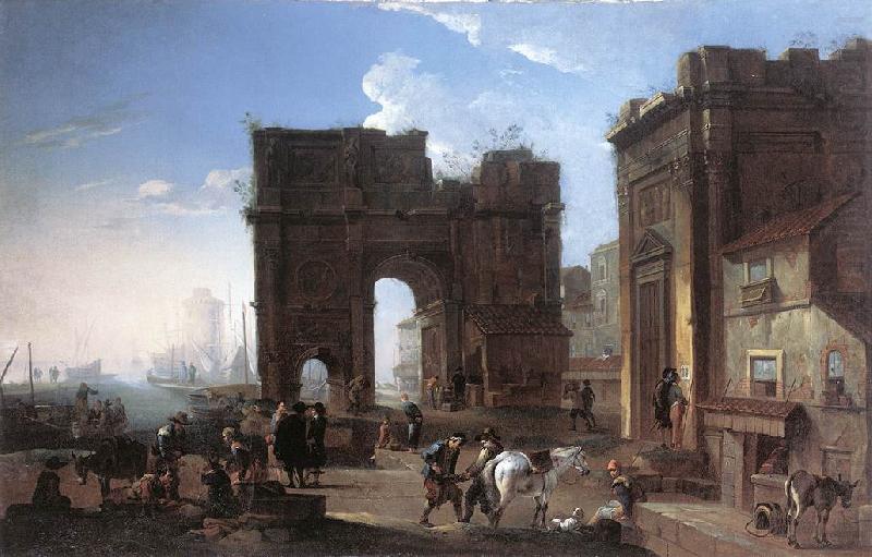 Harbour View with Triumphal Arch g, SALUCCI, Alessandro